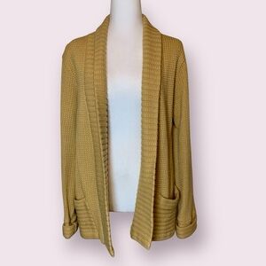 St. Michael Vintage 1960 Cardigan Sweater Jacket Tan Size Medium Made In Britain